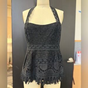 Nanette Lepore Black Lace Top